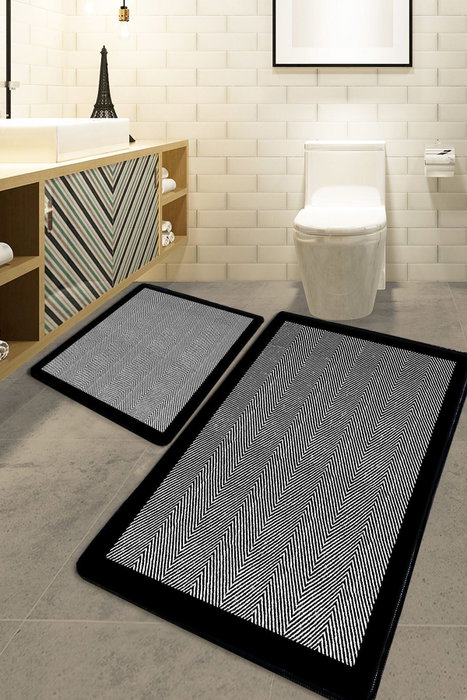 Mijölnir Juego de alfombrillas de baño Barley - Grey, Gris Mijölnir Juego de alfombrillas de baño Barley - Grey, Gris